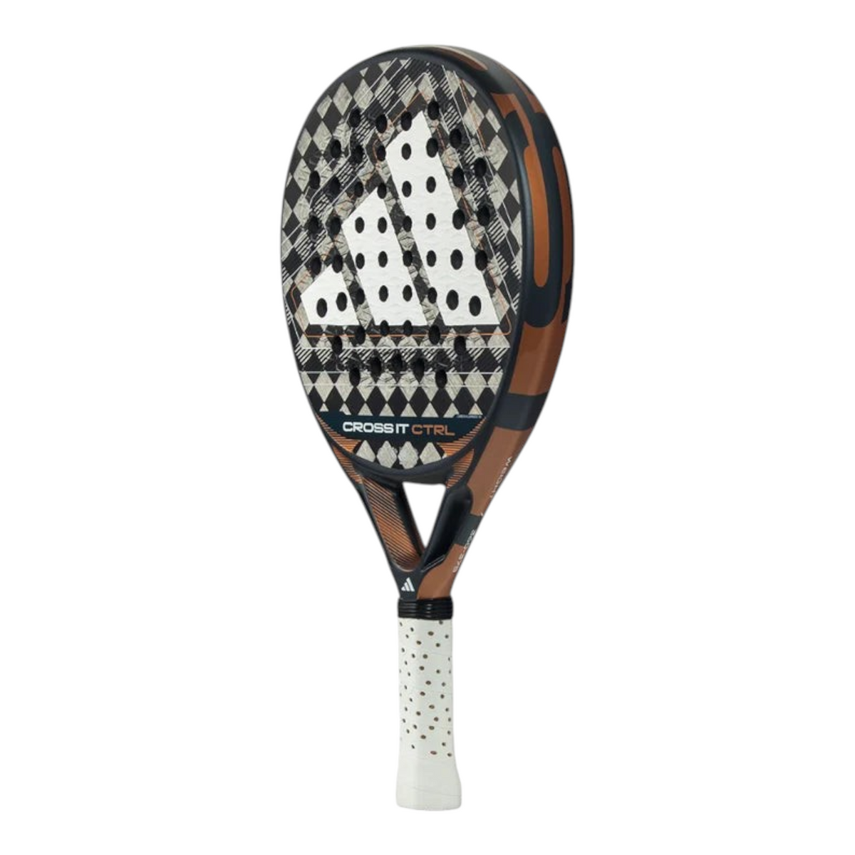 Axelblu Ltd Adidas CROSSIT CTRL 2026 padel racket with carbon fibre, 3D textured surface, and dynamic air flow design.