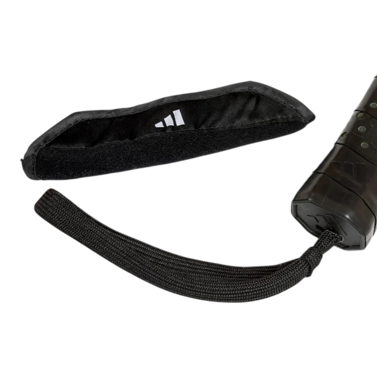 Axeblu Ltd Adidas Metalbone 2026 padel racket wrist strap and protective grip cover with white logo branding