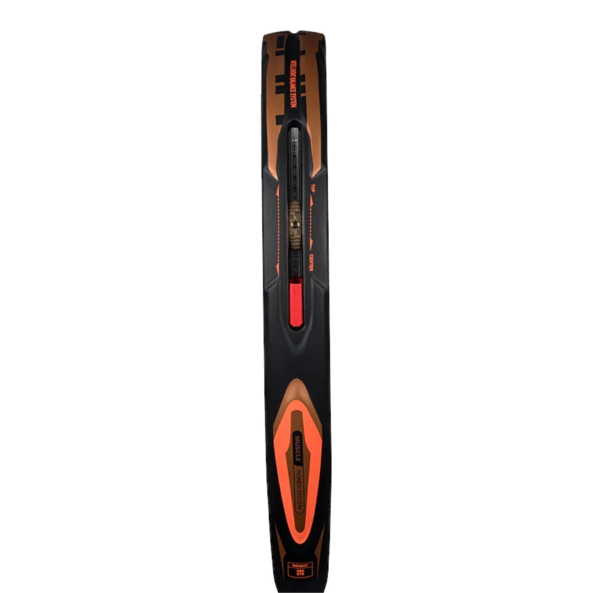 Axelblu Ltd Adidas Arrow Hit CTRL 2026 padel racket side profile showing the Intelligent Balance System weight rail